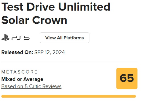 Il gioco di corse Solar Crown Test Drive Unlimited sta ricevendo recensioni poco positive ed è stato criticato per il suo noioso open world e per i problemi tecnici.-2