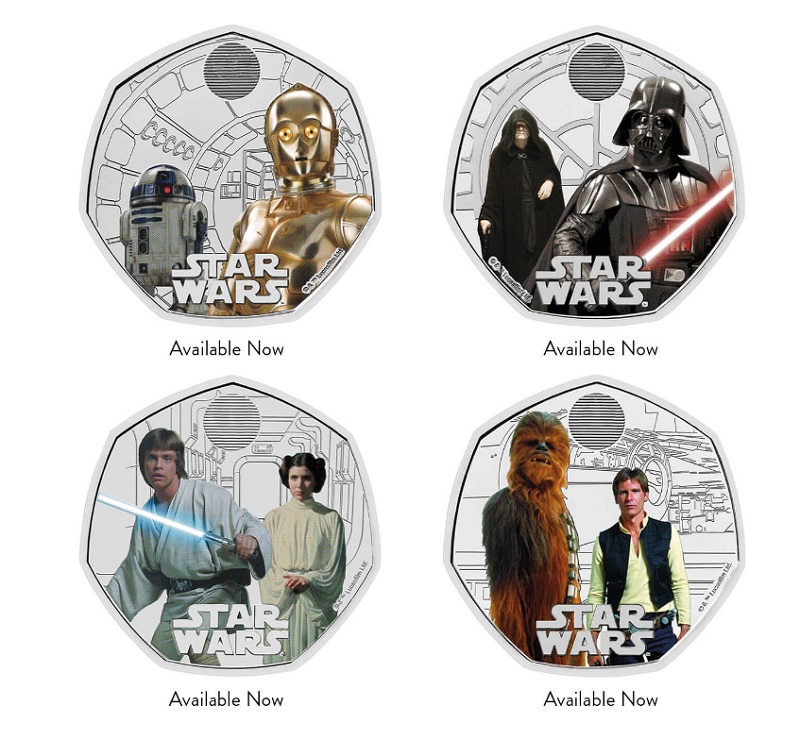 En kongelig gave til Star Wars-fans: Det britiske myntverket har gitt ut en numismatisk samling med figurer fra den ikoniske filmsagaen.-2