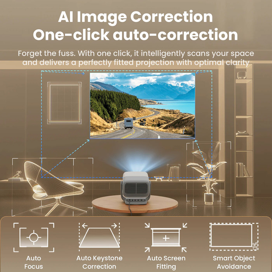 JMGO N3 4K monté au mur