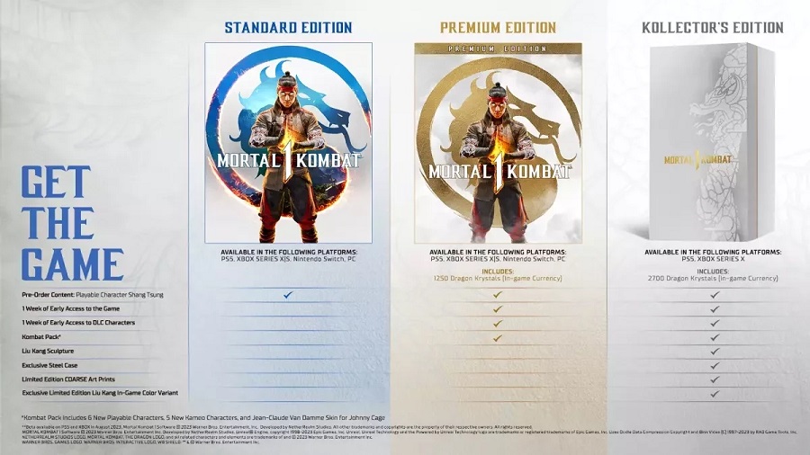 Three editions of Mortal Kombat 1 fighting game were released. The collector's edition will include a cool figurine of the game's main antagonist-3