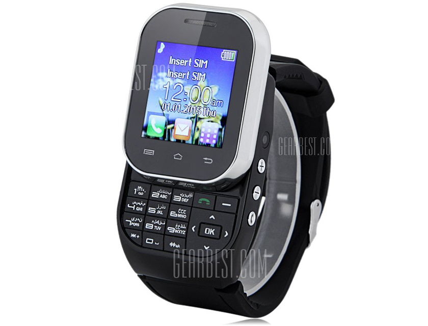 Мобильный телефон-слайдер в виде наручных часов Ken Xin Da W1 на Gearbest.com