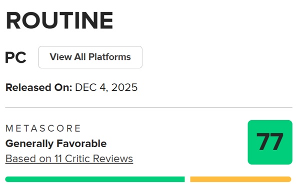 Зображення з гри ROUTINE з місячною станцією