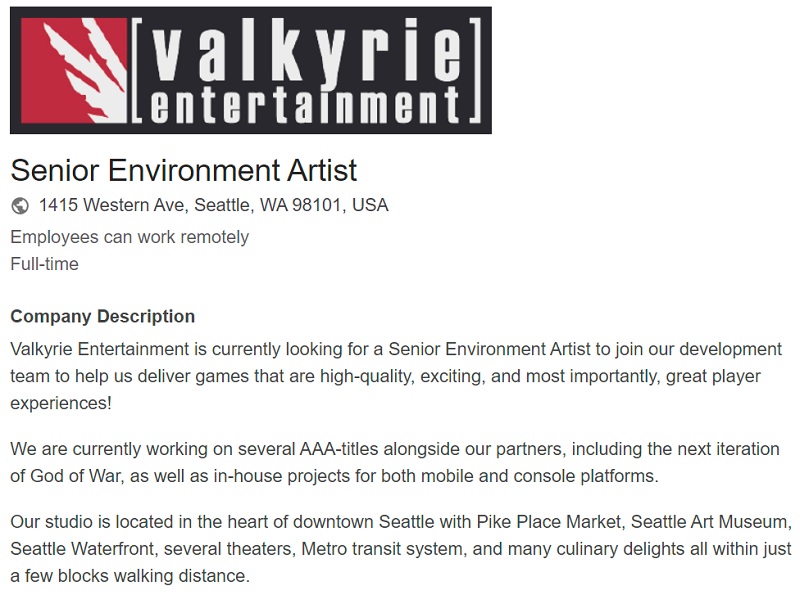 Is a new God of War part already in development? This is indicated by a vacancy in one of Sony's internal studios-2
