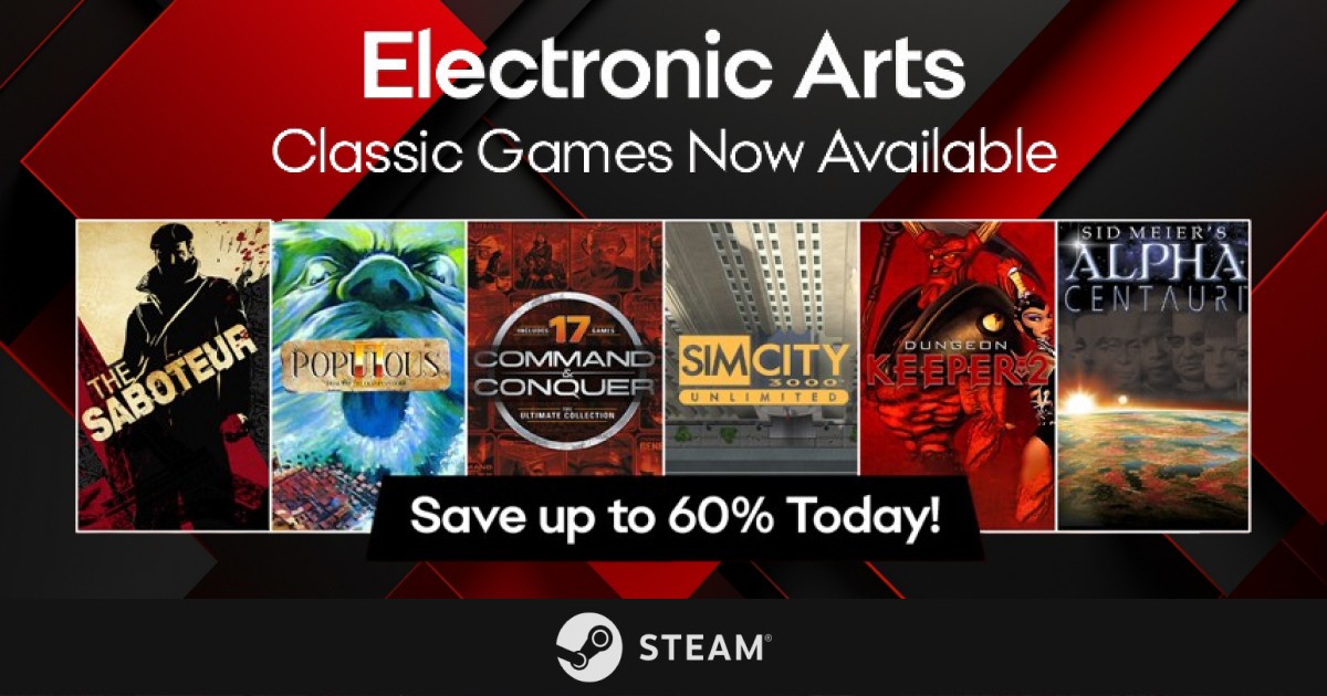 В Steam вышла коллекция культовых игр Electronic Arts: геймерам предлагается серия Command & Conquer, The Saboteur и другие хиты прошлого