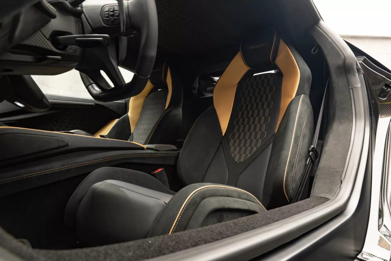 Interior of the Lamborghini Revuelto by Mansory