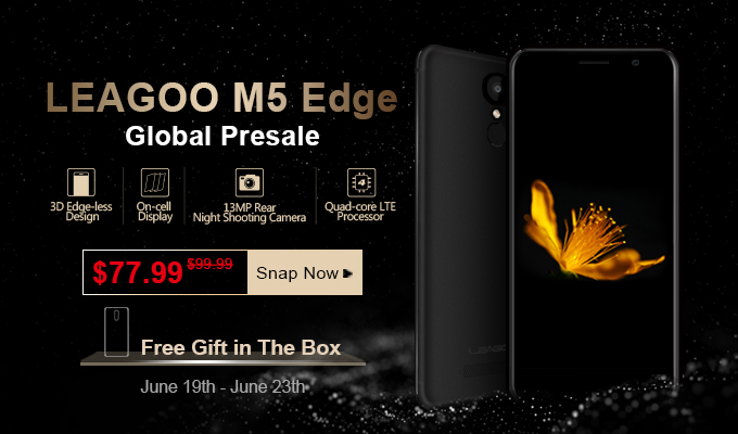 Стильный Leagoo M5 Edge уже в продаже: скидка $22 и подарки