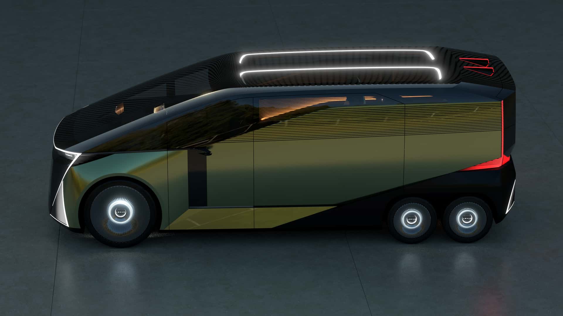 Вид сзади Lexus LS концепта Вид сзади Lexus LS концепта