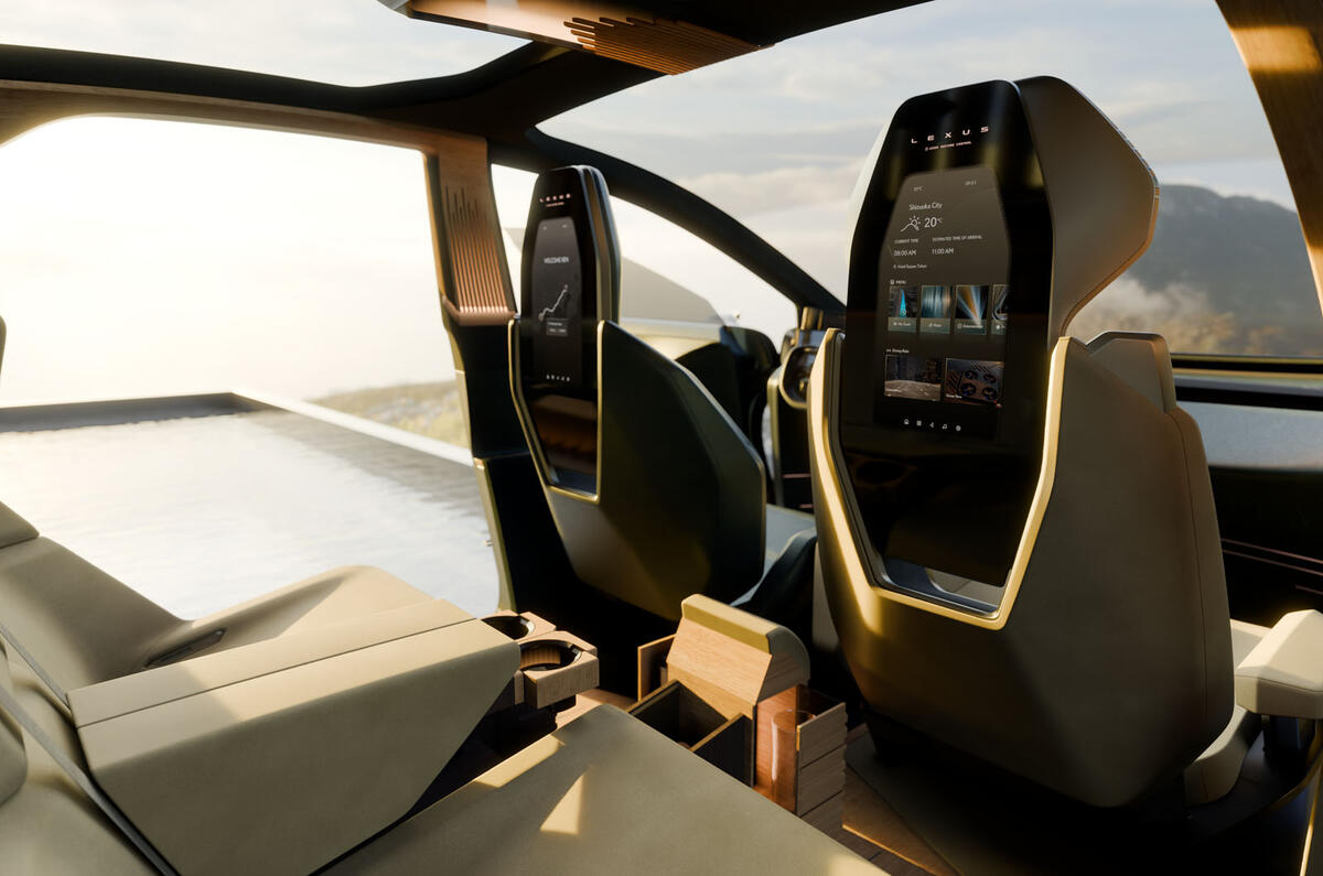 Rear interior of Lexus LS Coupé