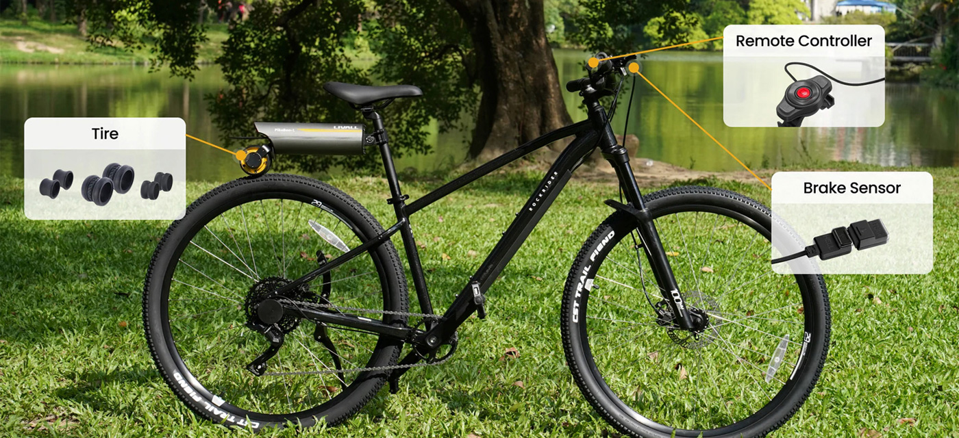 Module LIVALL PikaBoost 2 Lite sur un vélo