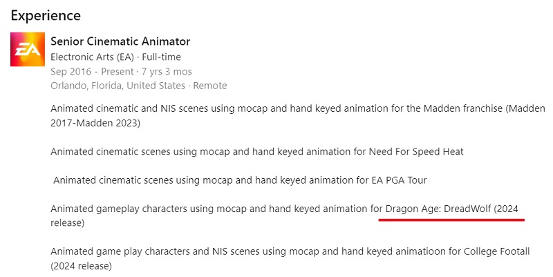 Jeden z deweloperów Dragon Age: Dreadwolf ujawnił datę premiery tej wyczekiwanej gry RPG: może się ona ukazać już w przyszłym roku-2