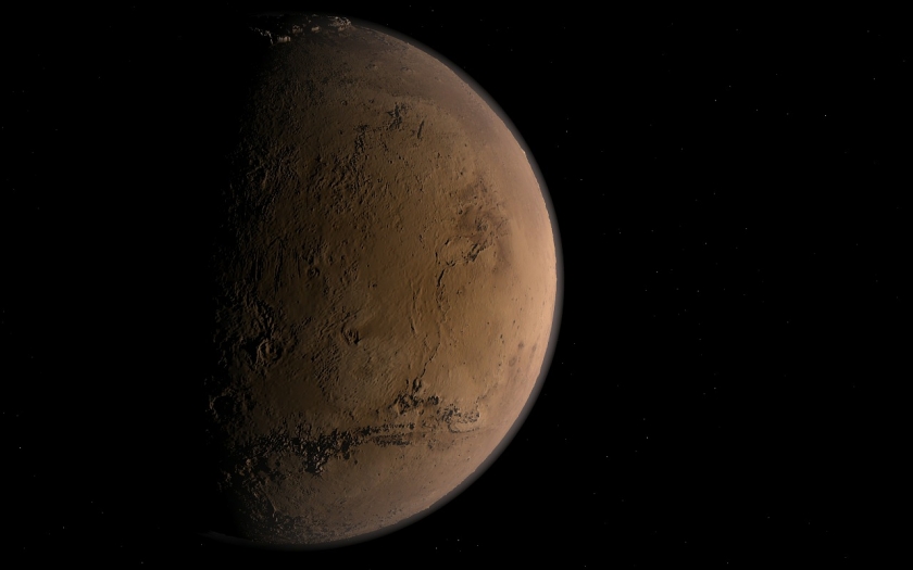 Вид Марса из космоса