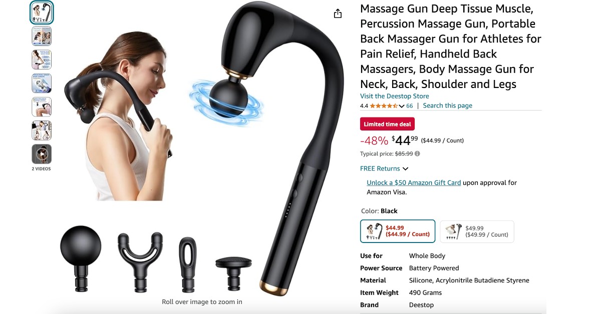 Grab the Massage Gun Deestop with a $41 Discount Now!