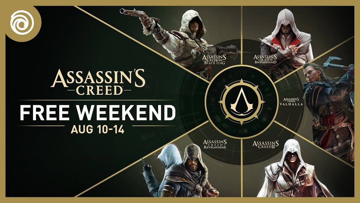 Ubisoft ha annunciato un weekend gratuito per cinque giochi della serie Assassin's Creed e sconti significativi sulla maggior parte dei titoli della serie.