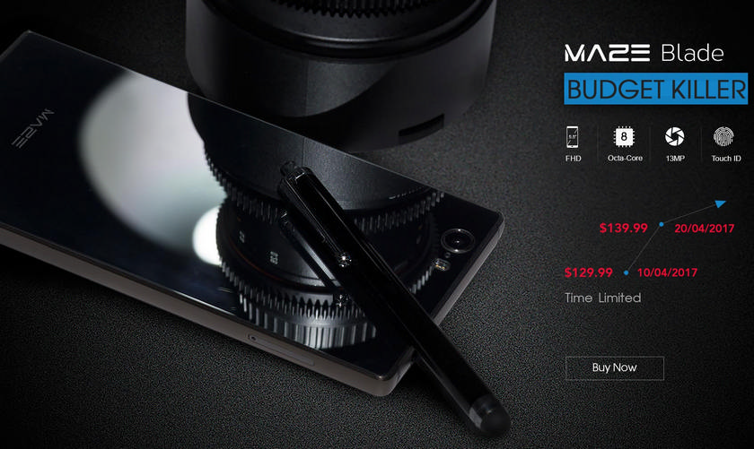 Стильный смартфон Maze Blade уже доступен для заказа