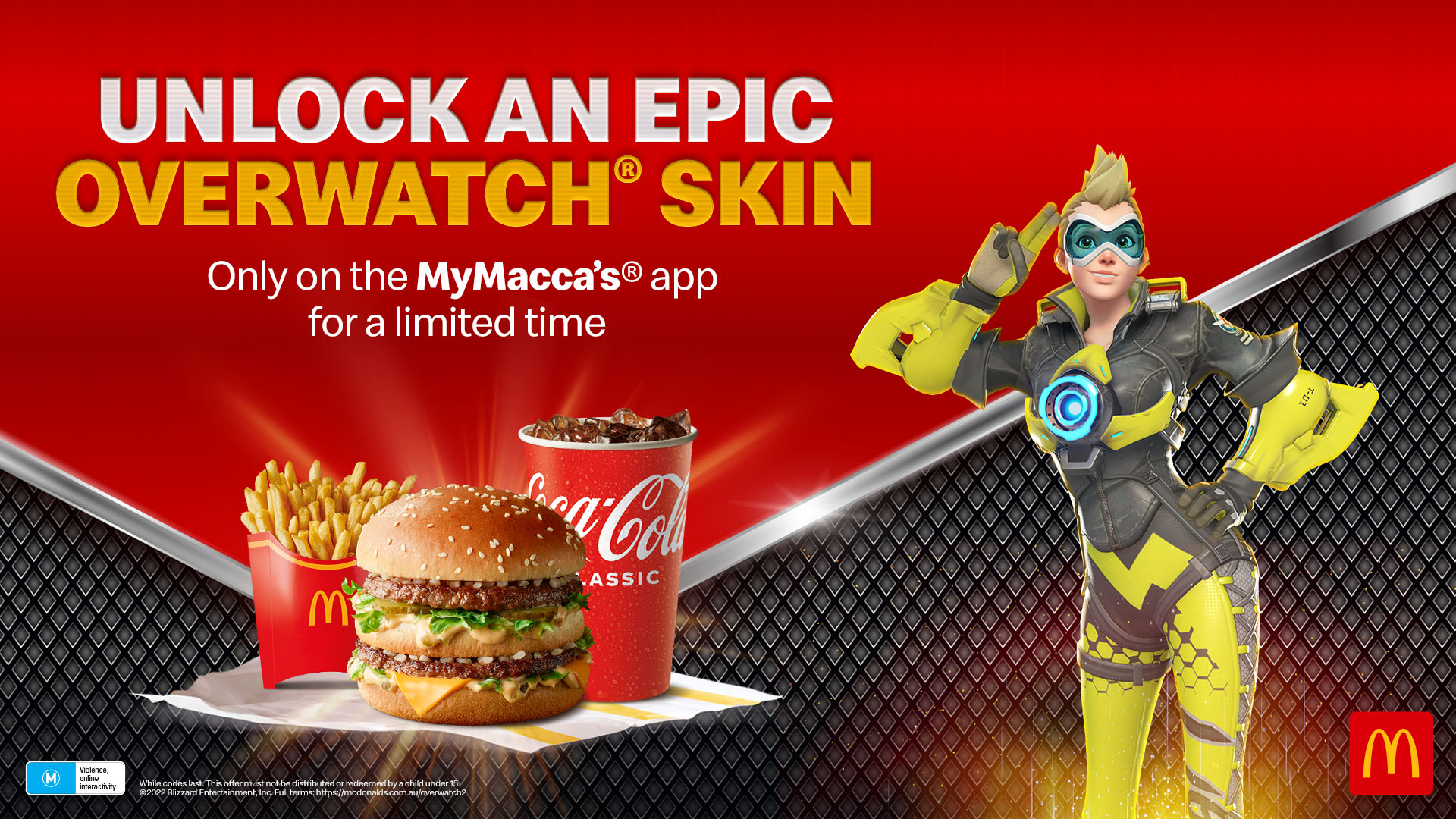 McDonald's hat in Australien eine Zusammenarbeit mit Overwatch 2 gestartet. Fans können einen epischen Skin für Tracer bekommen-2