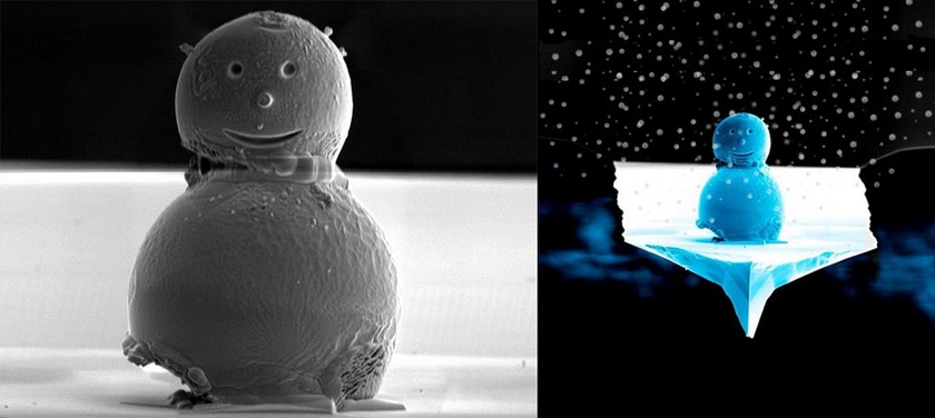 Три микрона радости: самый маленький снеговик в мире