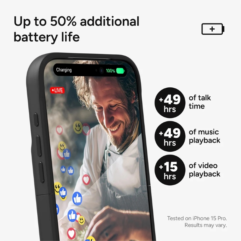 Mophie Juice Pack iPhone 17 Pro en noir