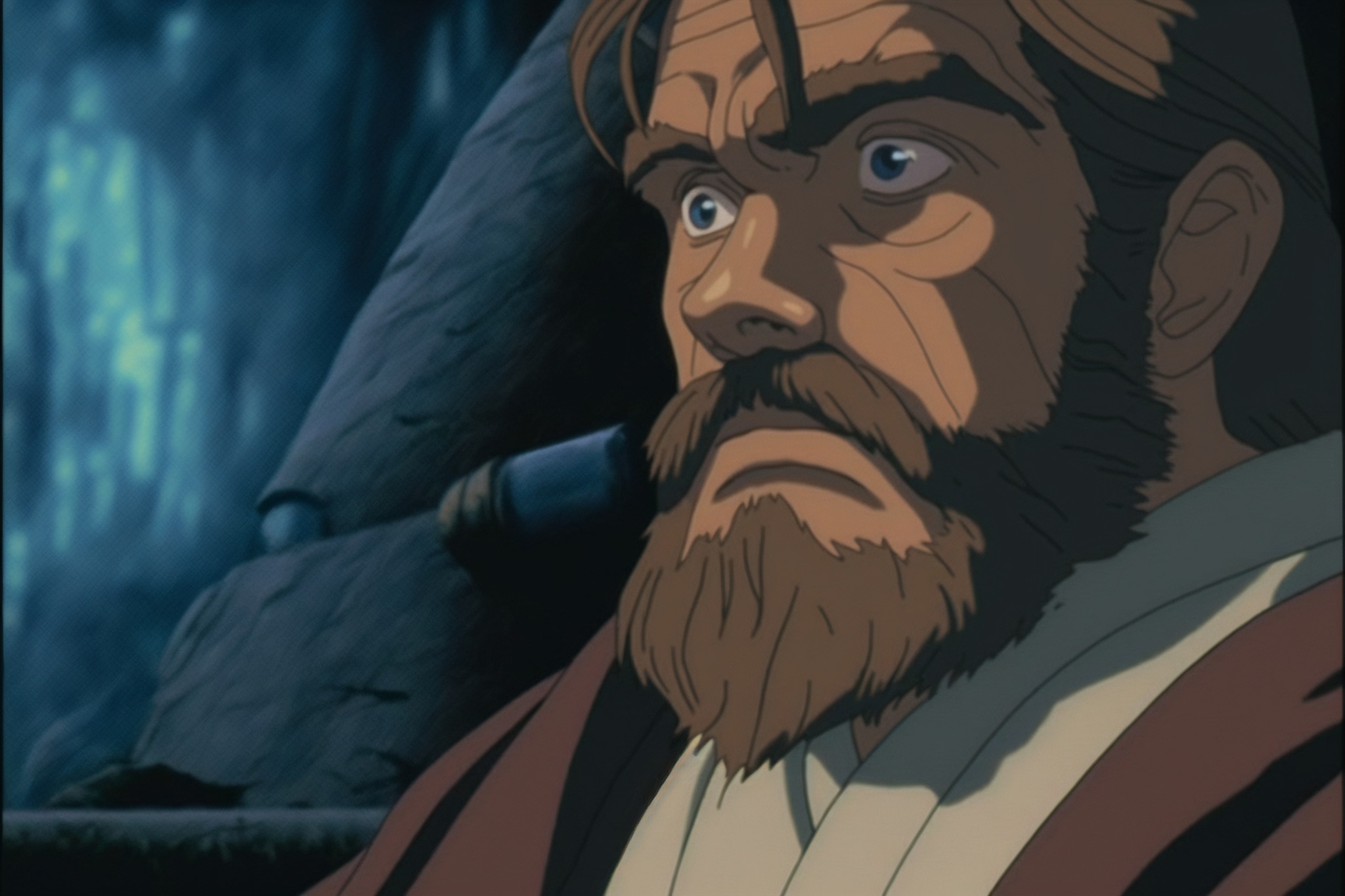 Нейросеть Nijijourney изобразила культовых персонажей Звездных Войн в стилистике Studio Ghibli-4