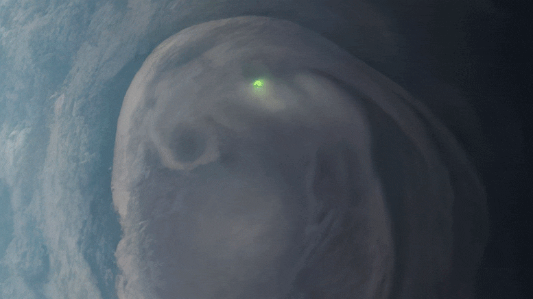 Científicos obtienen accidentalmente la primera fotografía de un rayo jupiteriano