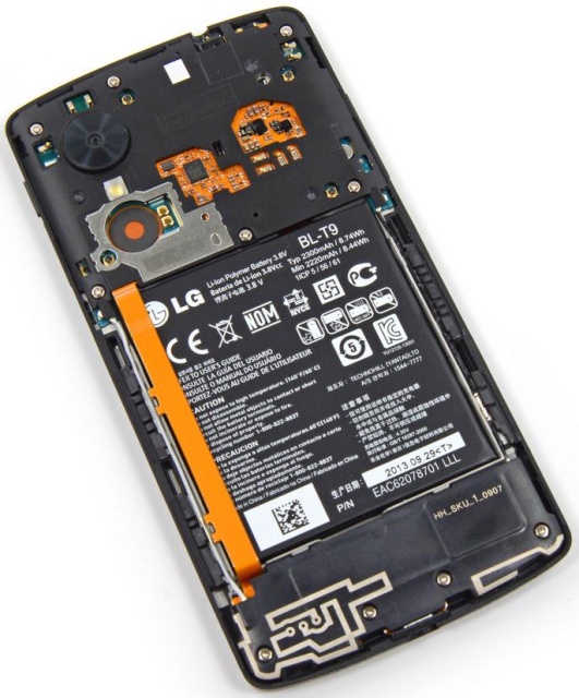Специалисты из iFixit разобрали смартфон Nexus 5-2