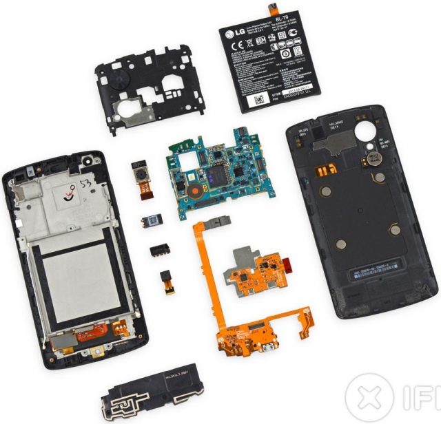 Специалисты из iFixit разобрали смартфон Nexus 5-10