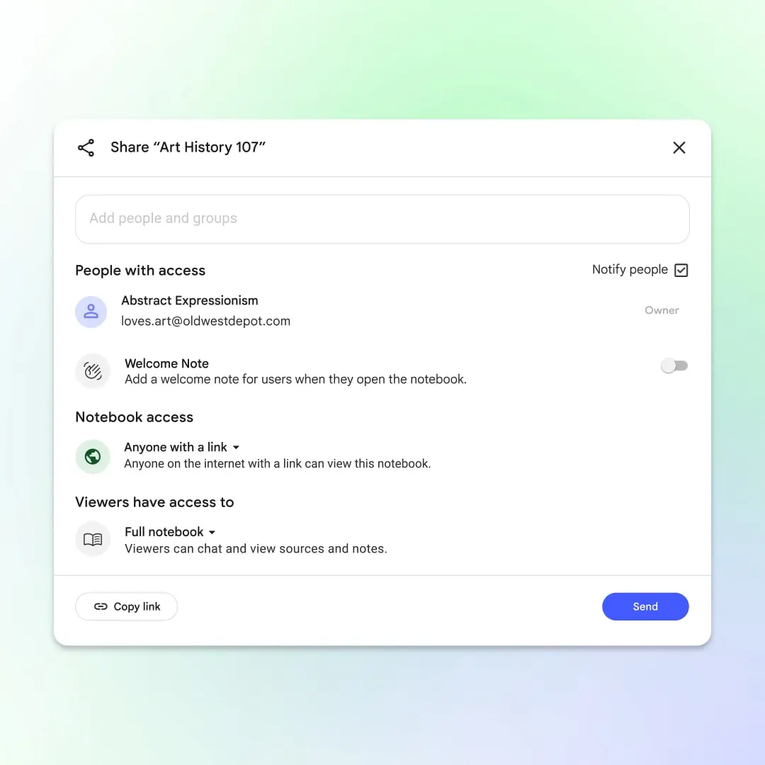 Нова функція NotebookLM, що дозволяє користувачам публічно ділитися нотатками