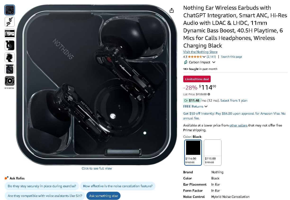 Nothing Ear Wireless Earbuds