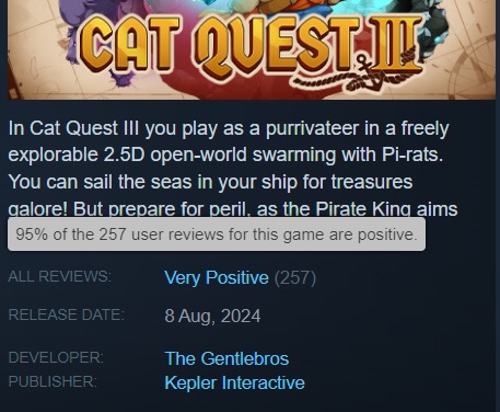 The adventures of cat pirates begin! On the occasion of Cat Quest III release, the developers have released a special trailer-2