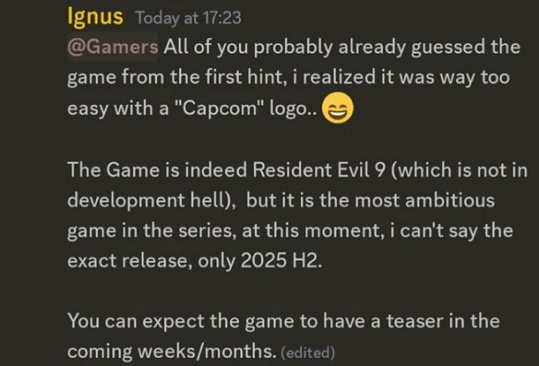 Capcom could unveil Resident Evil 9 as early as this week! Insider reveals Japanese developer's plans-2