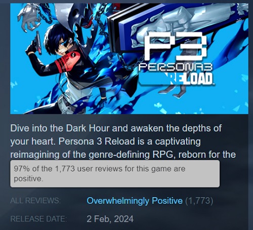 Persona 3: Reload, een remake van de cult JRPG van Atlus Studios, is verschenen.-2