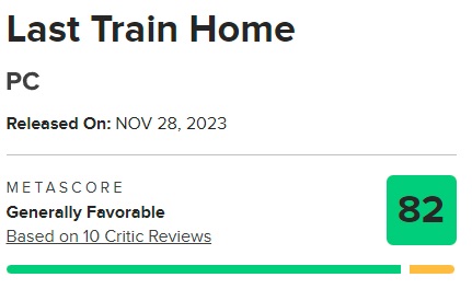 Critics and gamers have warmly welcomed the Last Train Home strategy: the game has excellent reviews and high scores-3