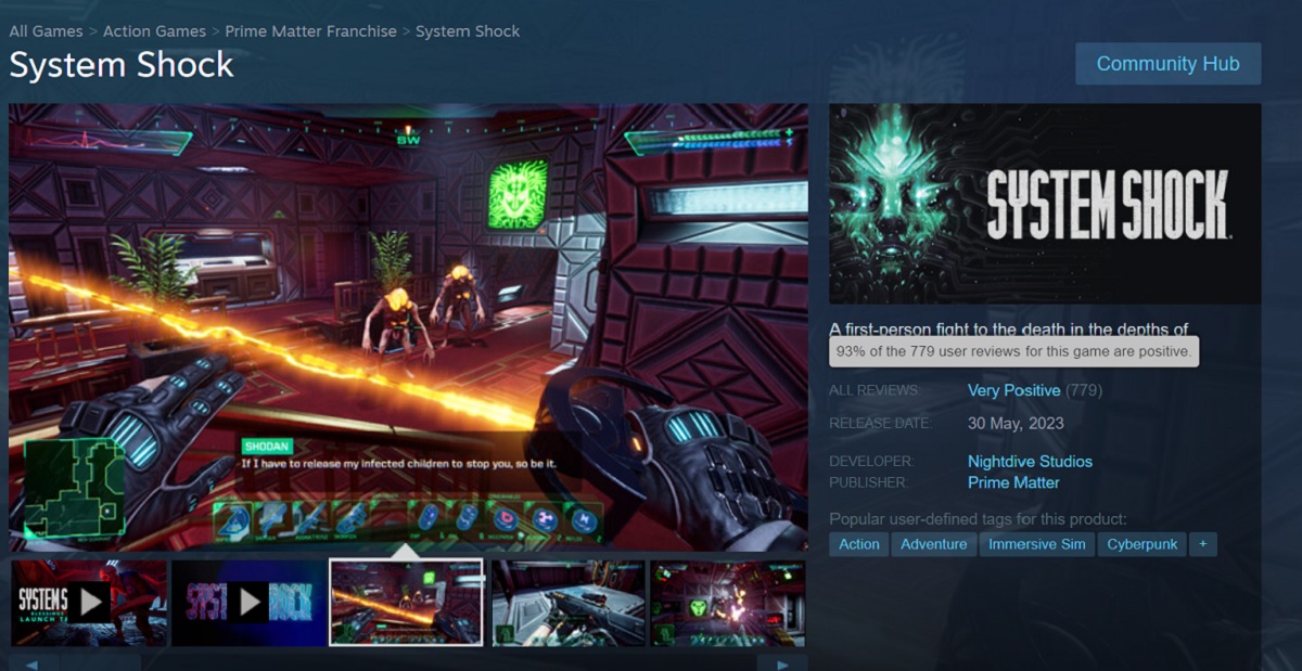 Gamers are excited about System Shock Remake!  On Steam, the game receives the highest reviews-2