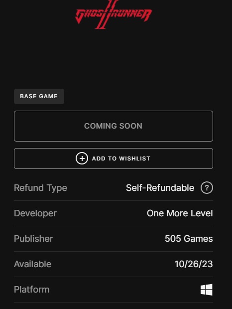 В Epic Games Store з'явилася дата релізу Ghostrunner 2 - очікуваної гри в сетингу кіберпанк-2