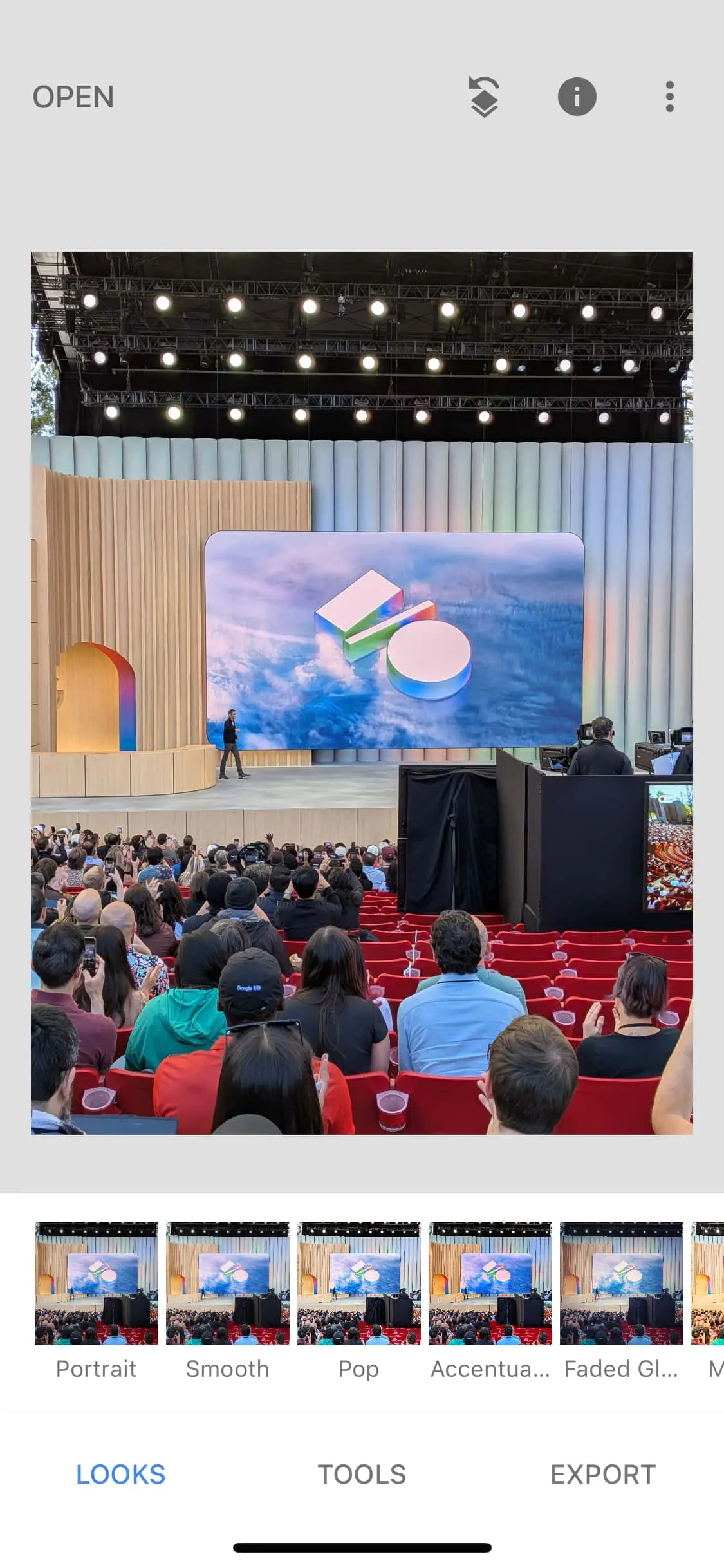 Ancienne interface Snapseed 1