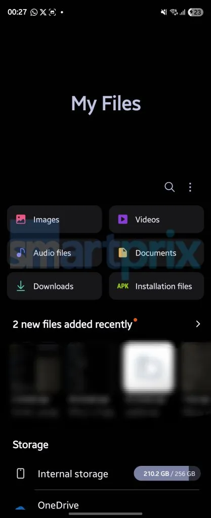 One UI 8 file manager interface