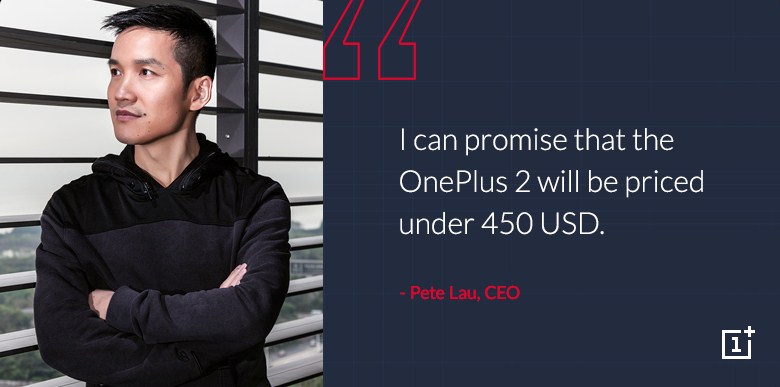 Цена OnePlus 2 не будет выше $450