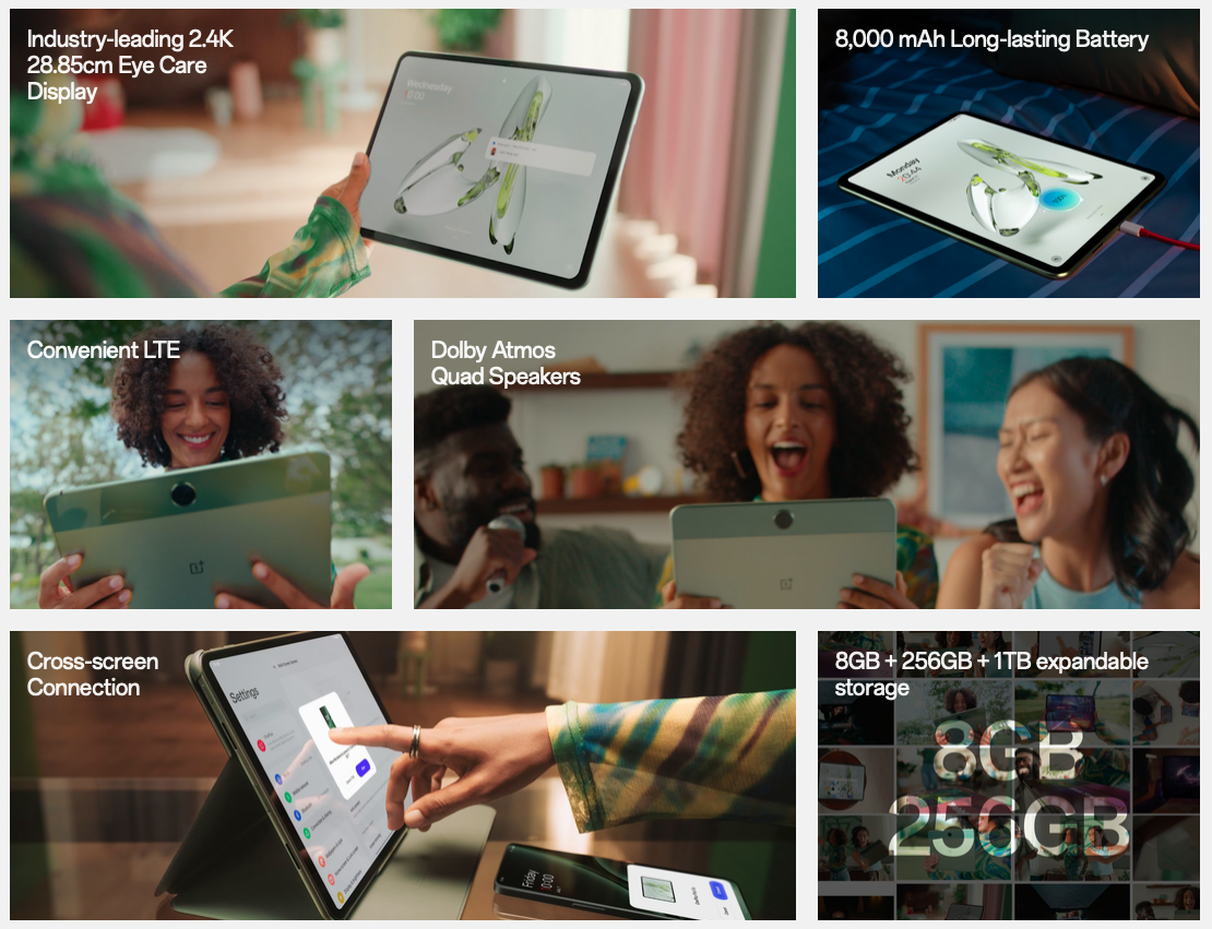 OnePlus Pad Go 28.85cm (11.35 inch) 2.4K 7:5 Ratio Wi-Fi & 4G LTE 8 GB 128  GB