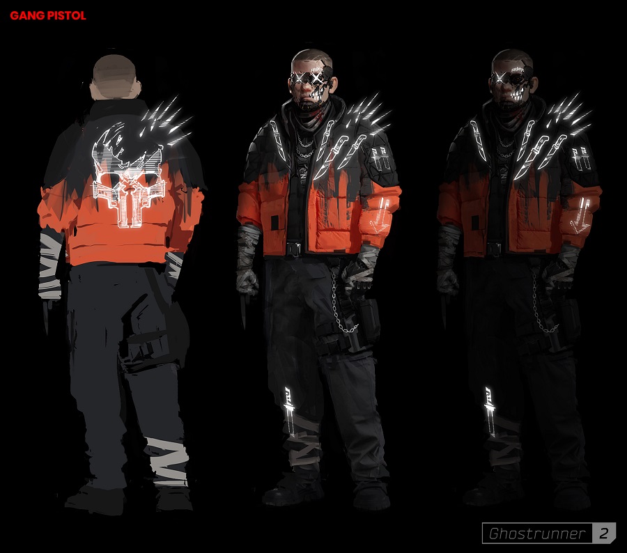 Lo stile cyberpunk oscuro e accattivante della prima concept art di Ghostrunner 2-6