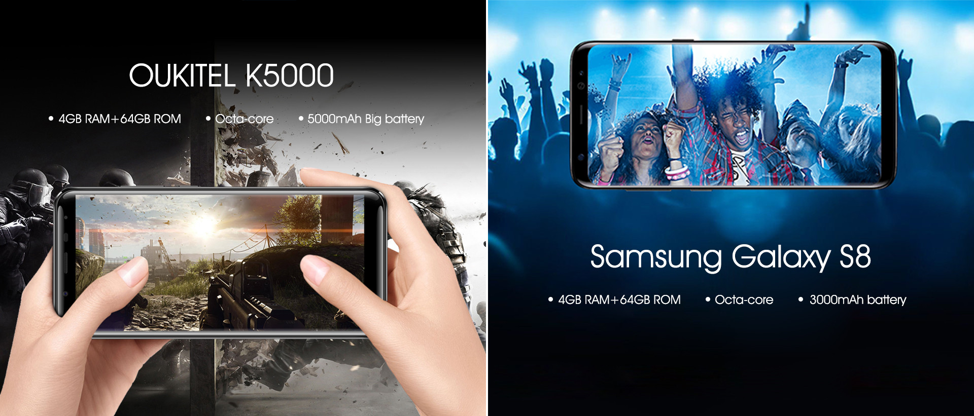 Смартфон Oukitel K5000 идет по стопам Samsung Galaxy S8-3