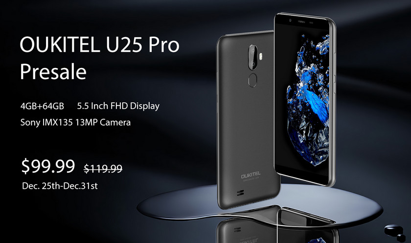 Смартфон Oukitel U25 Pro уже на предзаказе за $99.99