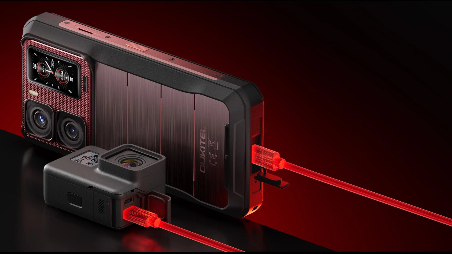 Зображення Oukitel WP300 з додатковими модулями