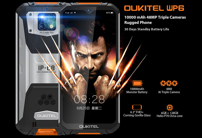 Розыгрыш 10 смартфонов OUKITEL WP6 с мощной батареей на 10 000 мАч
