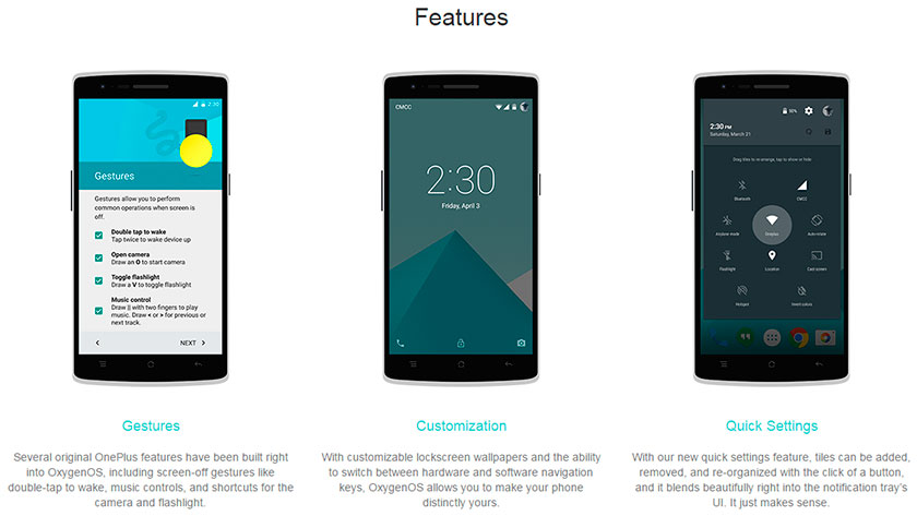 OnePlus One выпустила собственную сборку Android OxygenOS-2