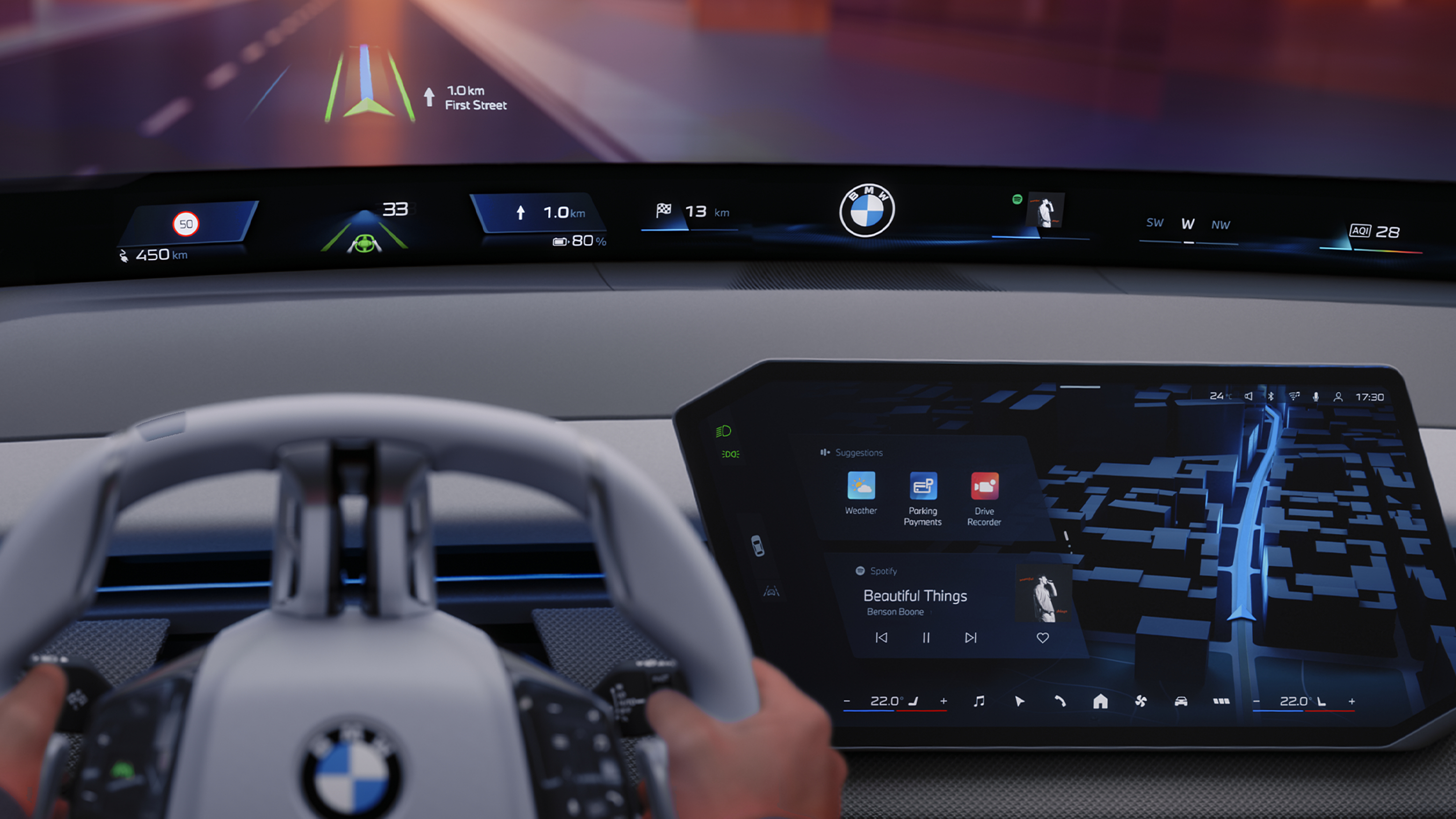 BMW Panoramic iDrive: Navigation. Photo: BMW