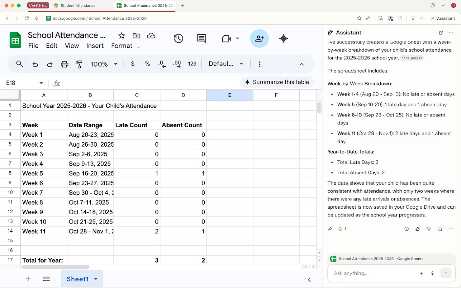 Пример работы Comet Assistant