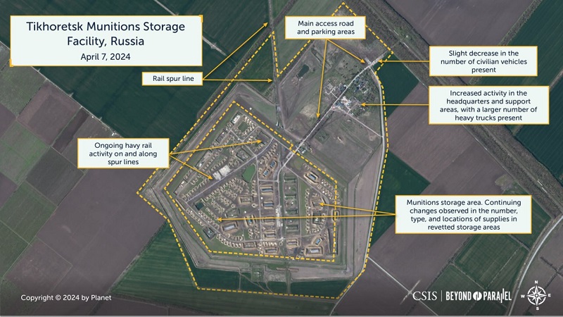 L'Ukraine a lancé une nouvelle frappe sur une base de stockage de munitions d'artillerie : cette fois, c'est une installation militaire de la région de Krasnodar qui a été touchée (vidéo).-2