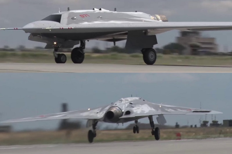 Il drone stealth russo segreto S-70 si è schiantato in Ucraina: gli esperti hanno individuato il suo punto debole (video)-3