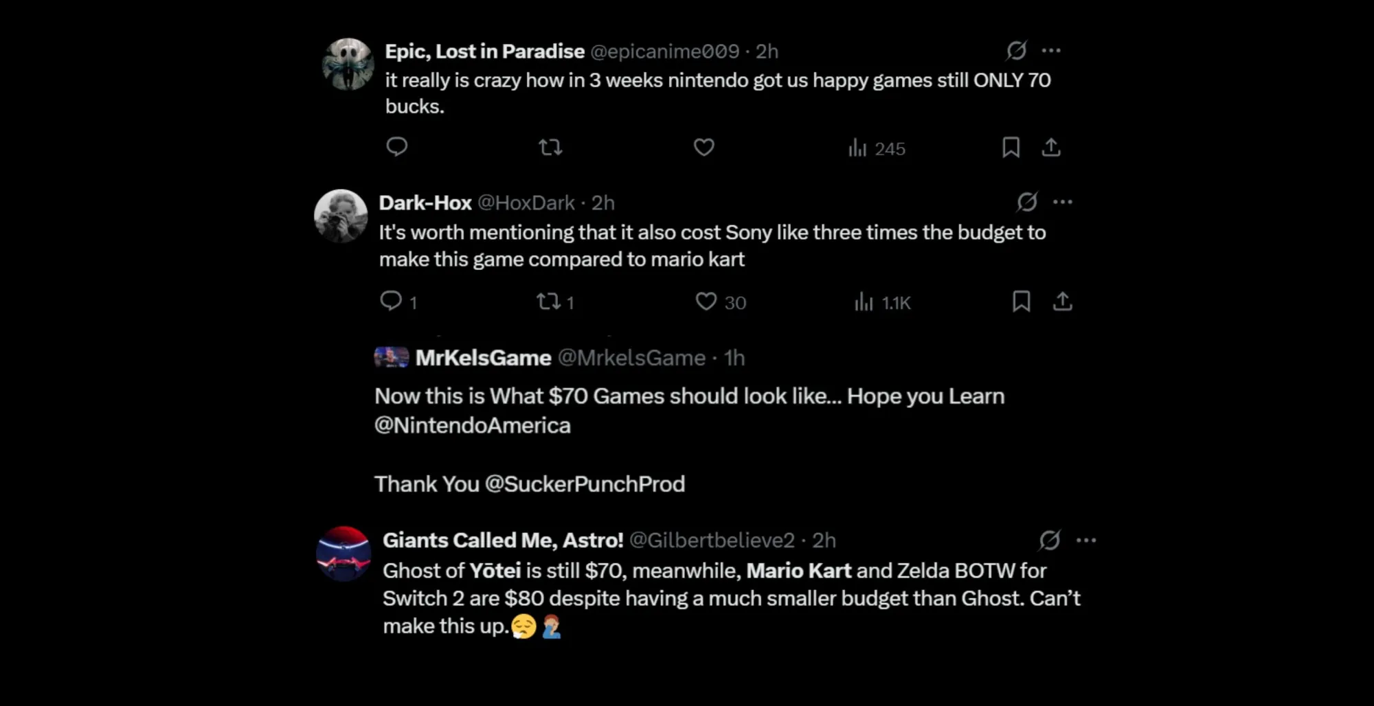 Player reaction to the price of Ghost of Yōtei