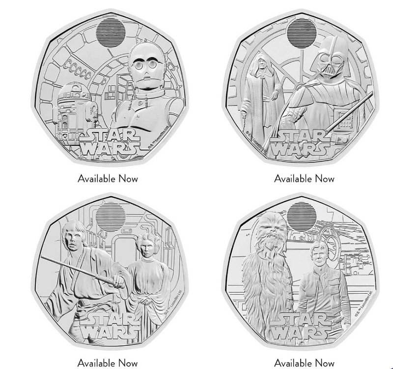 En kongelig gave til Star Wars-fans: Det britiske myntverket har gitt ut en numismatisk samling med figurer fra den ikoniske filmsagaen.-3