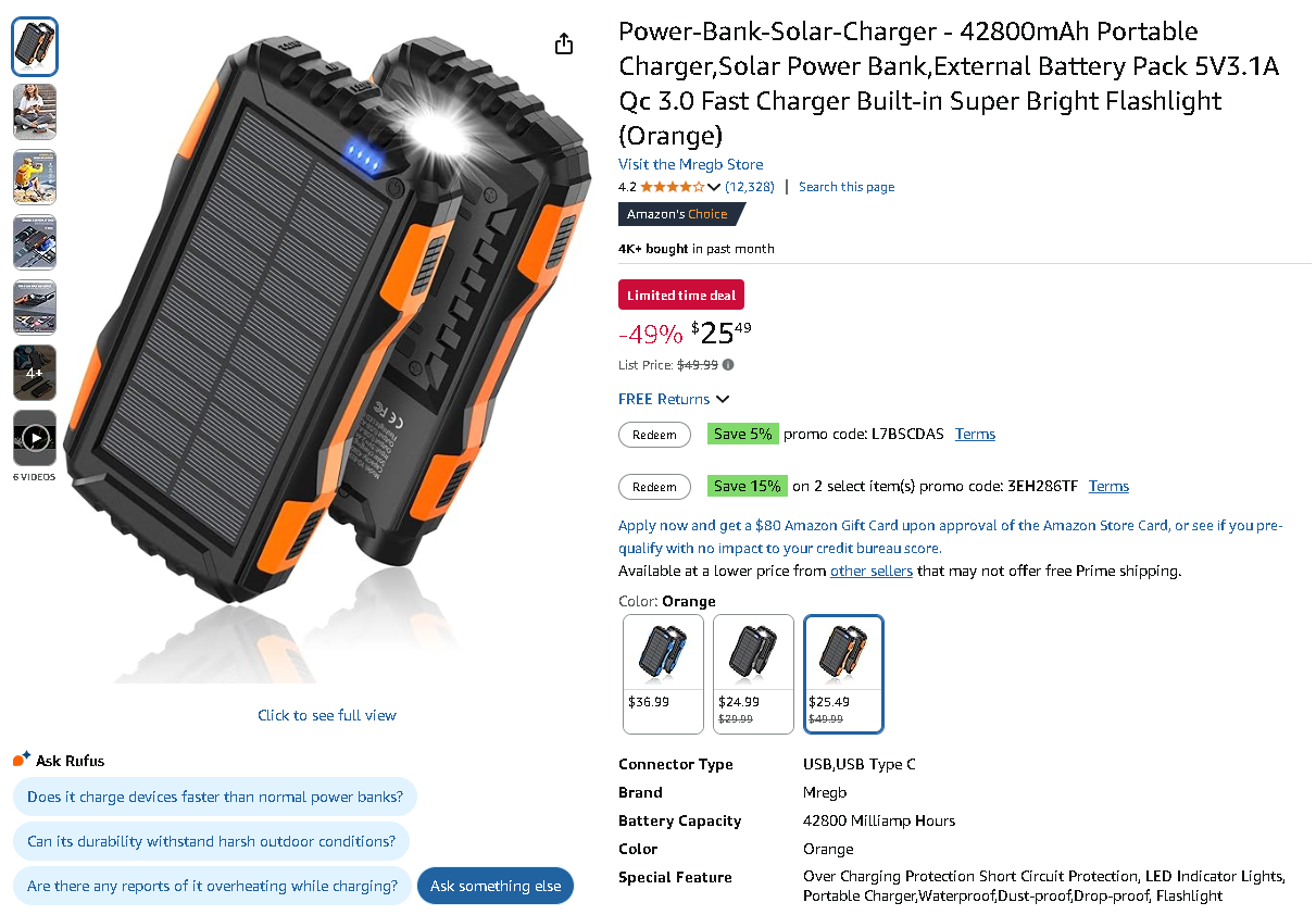 Mregb 42800mAh Solar Power Bank Mregb 42800mAh Solar Power Bank